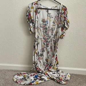 Time and Tru Floral Shirt Dress Cover Up